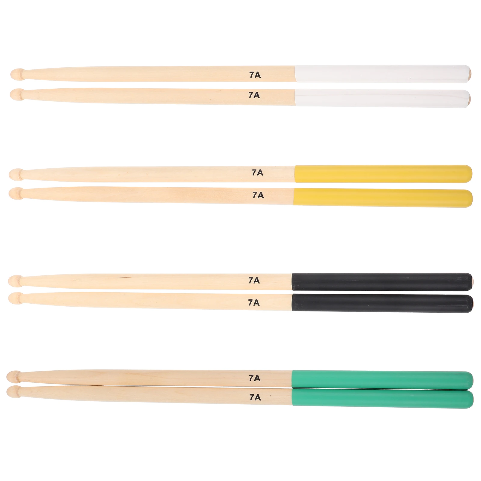 

4Pairs Drumsticks Bright Full Response No Burrs Safe Comfortable Use Excellent Choice Professionals Beginners Drum Sticks