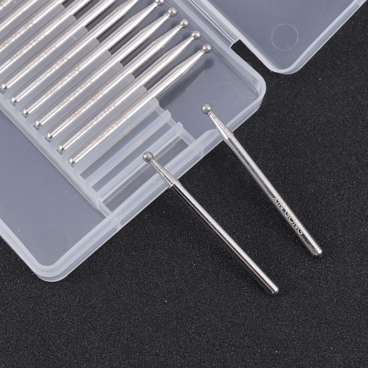 

30 Pcs Diamond Drill Bits Grinding Burr Electric Corundum Rod Silver Rotary Tool