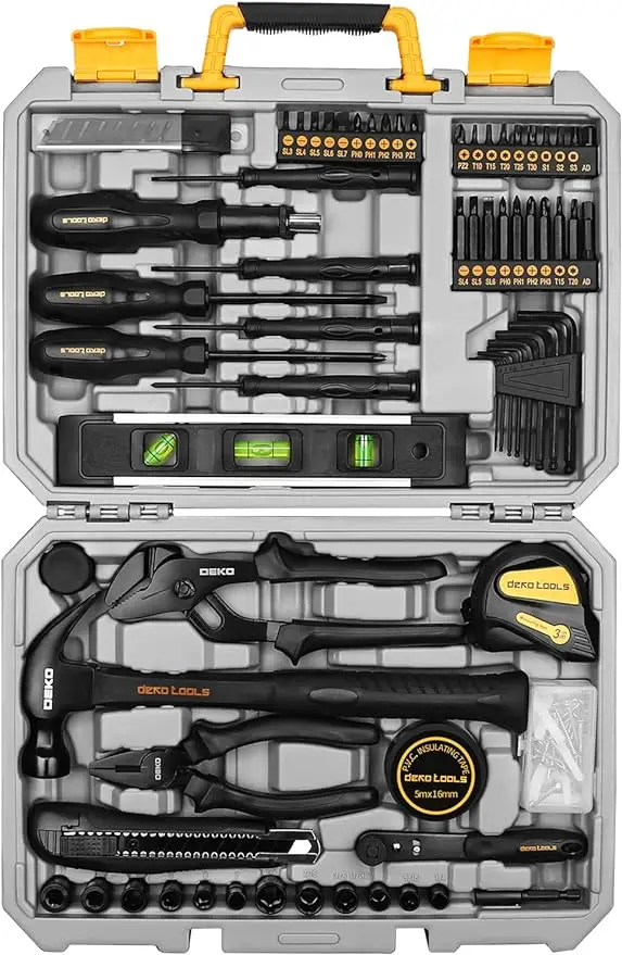 

150 Piece Tool Set General Household Hand Tool Kit Home Repair Tool Kit with Plastic Toolbox Storage Case forDIY Project