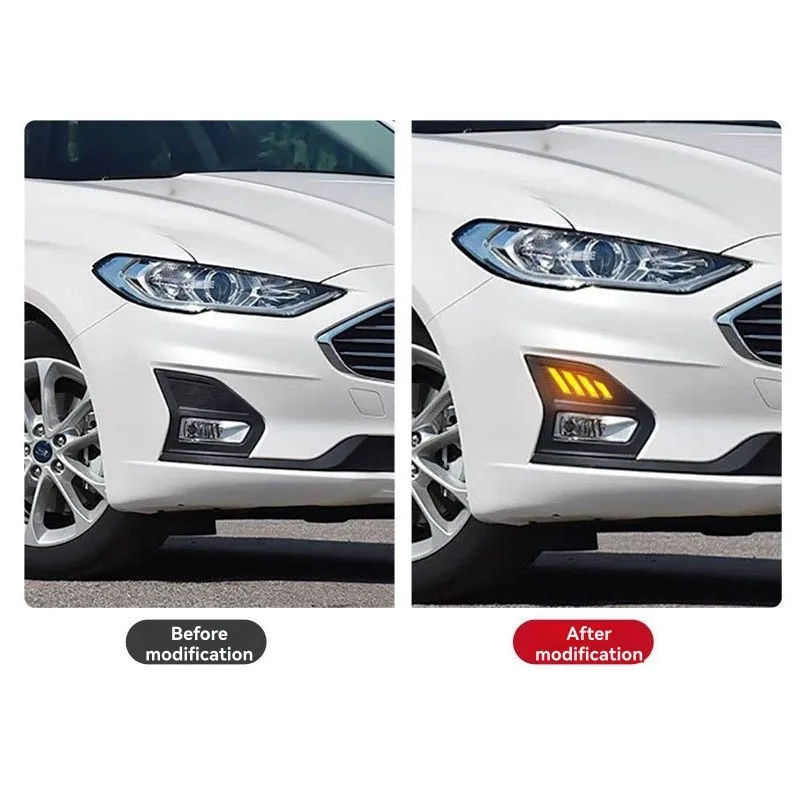 

LED Daytime Running Lights For Ford Mondeo Fusion 2018-2020 Accessories Turn Signal Fog Light DRL Light
