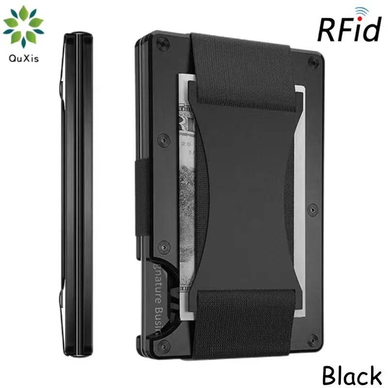 

High end carbon fiber wallet RFID enclosed ID card holder Business credit card holder Luxury carbon fiber minimalist wallet