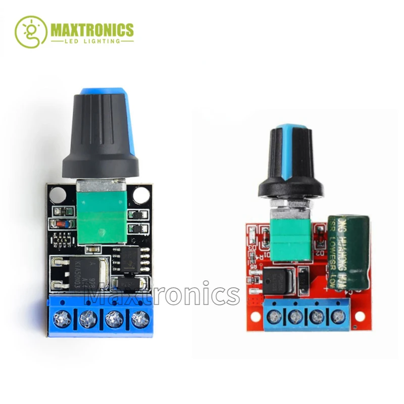 Mini 5-12V DC Motor Speed Controller Module 5A/10A 90W PWM DC4.5V-35V Adjustable Regulator Control Governor Switch for LED Lamps