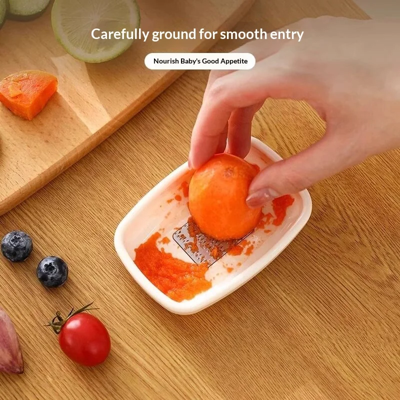 Manual Ginger Garlic Grater with Tray Vegetable Grinder Garlic Paste Maker Baby Food Grinding Kitchen Cooking Gadget