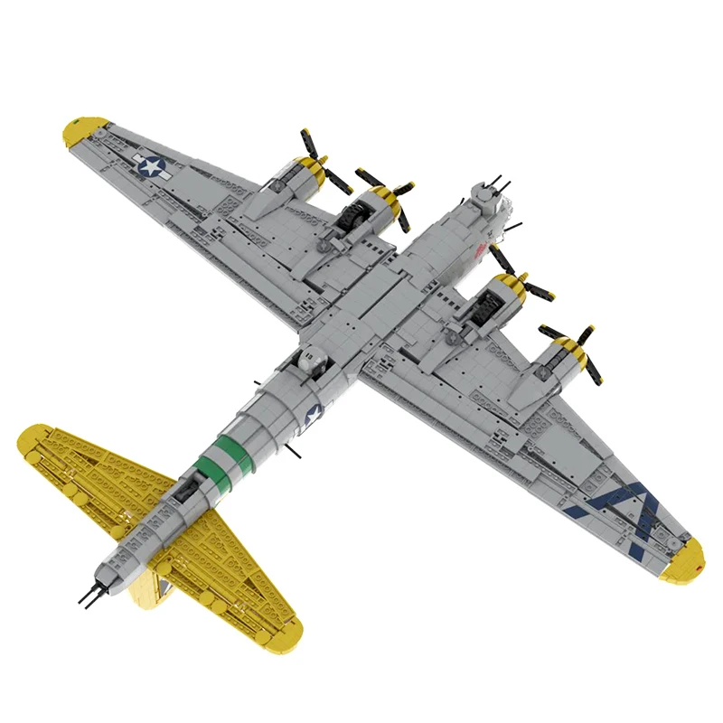 WW2 US Heavy Strategic Bomber B-17G FLYING FORTRESS Military Fighter MOC Building Block Assembly Airplane Model Kids Bricks Toys