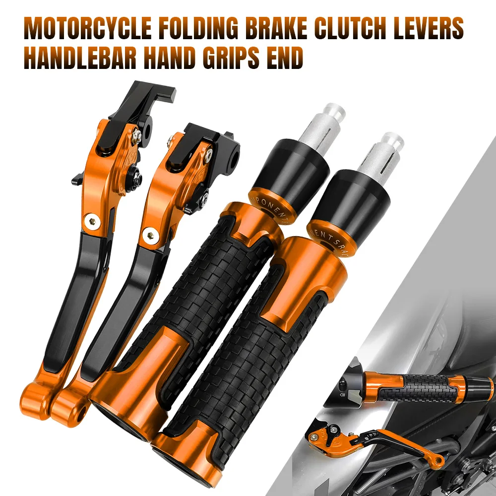 

Motorcycle Brake Clutch Levers Handlebar Handle bar Hand Grips ends For 1050ADV 2015 2016