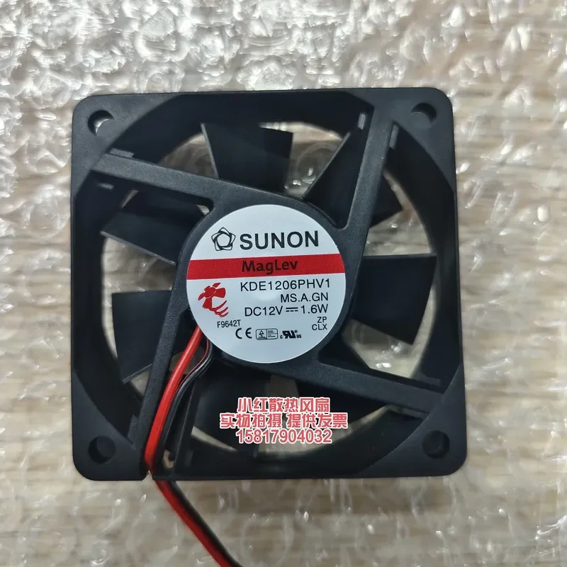 Original SUNON KDE1206PHV1 6015 12V 1.6W 6CM Maglev Silent Cooling Fan for Electronics