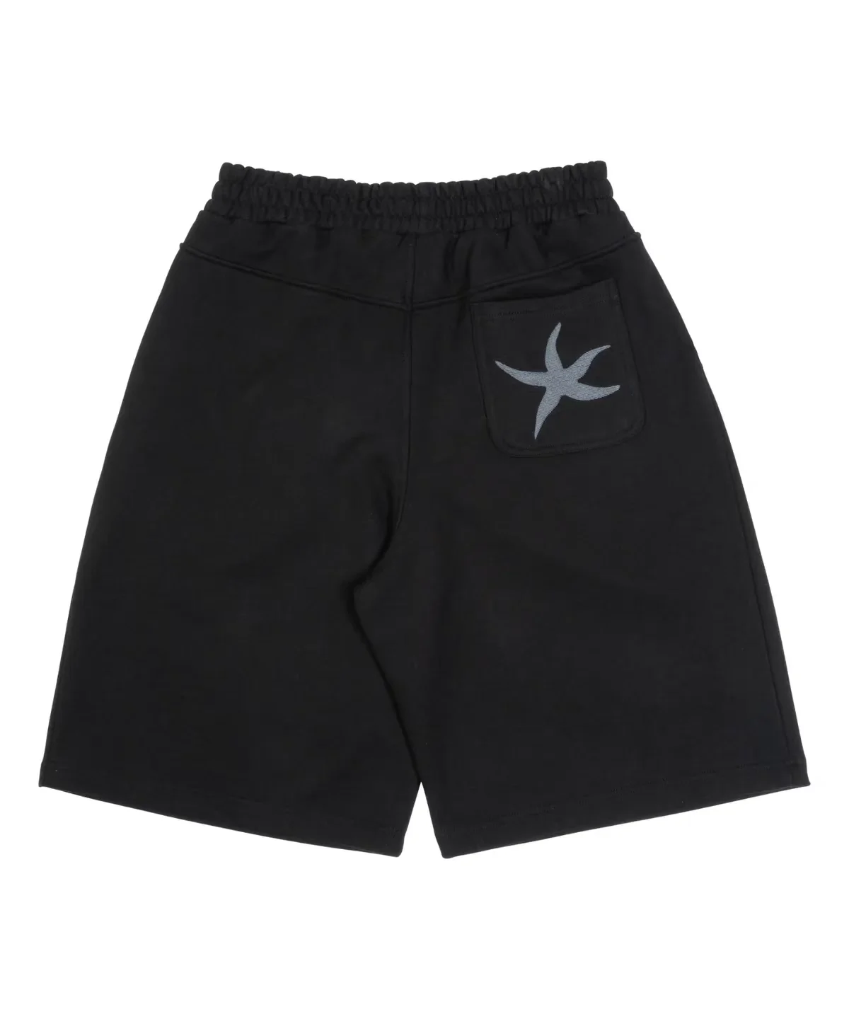 Summer 2025 the Coldest Moment Sea Star Patch Embroidered Five-Quarter Casual Sports orts Straight Leg Elastic Waist Cotton