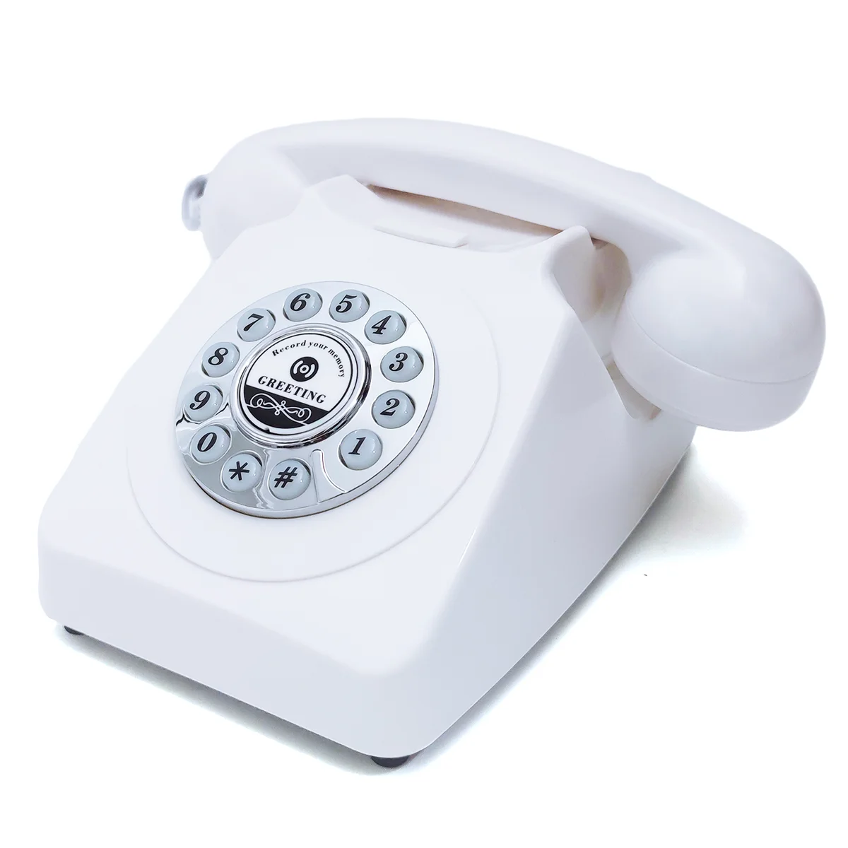 Audioboek Gastenboek Telefoon Spraakgastenboek Bruiloft Klassieke Stijl Retro Telefoon voor Bruiloft, Pensioen, Afstuderen, Verjaardag, Feest