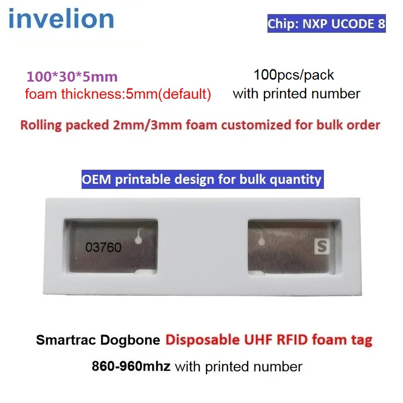 Marathon Run Timing Race Chip Low Cost 1-15meters UHF RFID Tag Long Range Smartrac Dogbone Wet Inlay With Impinj Monza R6 Chip