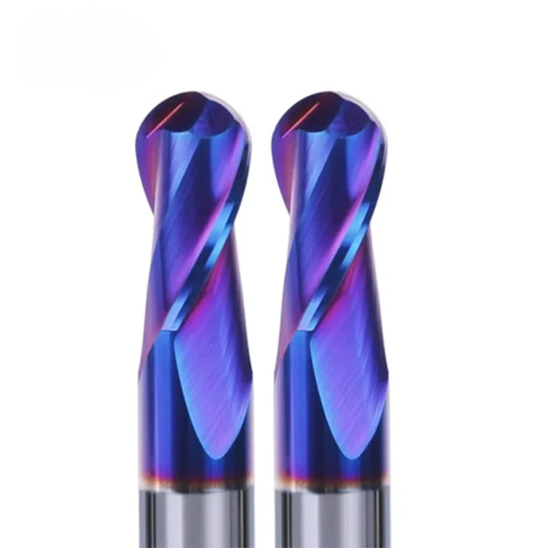 ใหม่ HRC65 องศา Ball Nose end Mill 1 มม.~ 6 มม.0.5 มม.1.5 มม.2 มม.4 มม.6 มม.แกนเครื่องตัดโลหะเครื่องมือ Shank เครื่องกลึง CNC