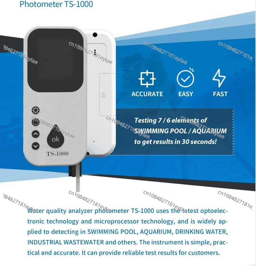 FOR Water Quality Analyzer TS-1000 Photometer Swimming Pool Test Kit Digital Test 7 Parameters