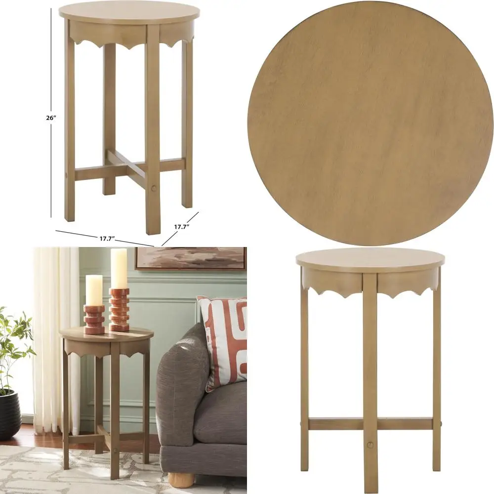 

Seraphina Series - Desert Brown Circular Side Table for Home