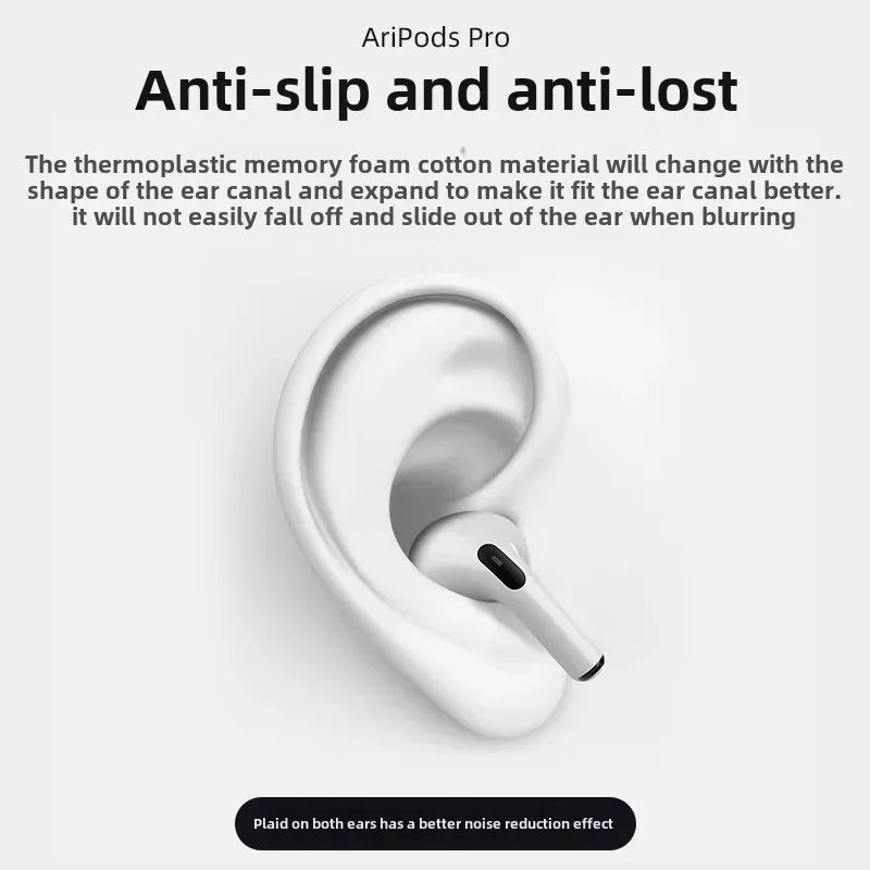 سدادات أذن من رغوة الذاكرة أطراف أذن لأجهزة AirPods Pro سماعات أذن إسفنجية لأجهزة Apple AirPods Pro2 سماعات أذن مريحة بديلة SML