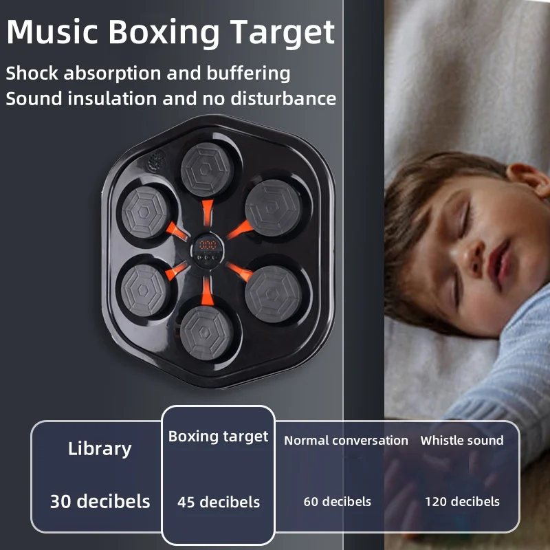 Smart Music Boxing Machine Bluetooth Music Boxing Wall Target Home Fitness Children\'s Boxing Trainer Boxing Accessories