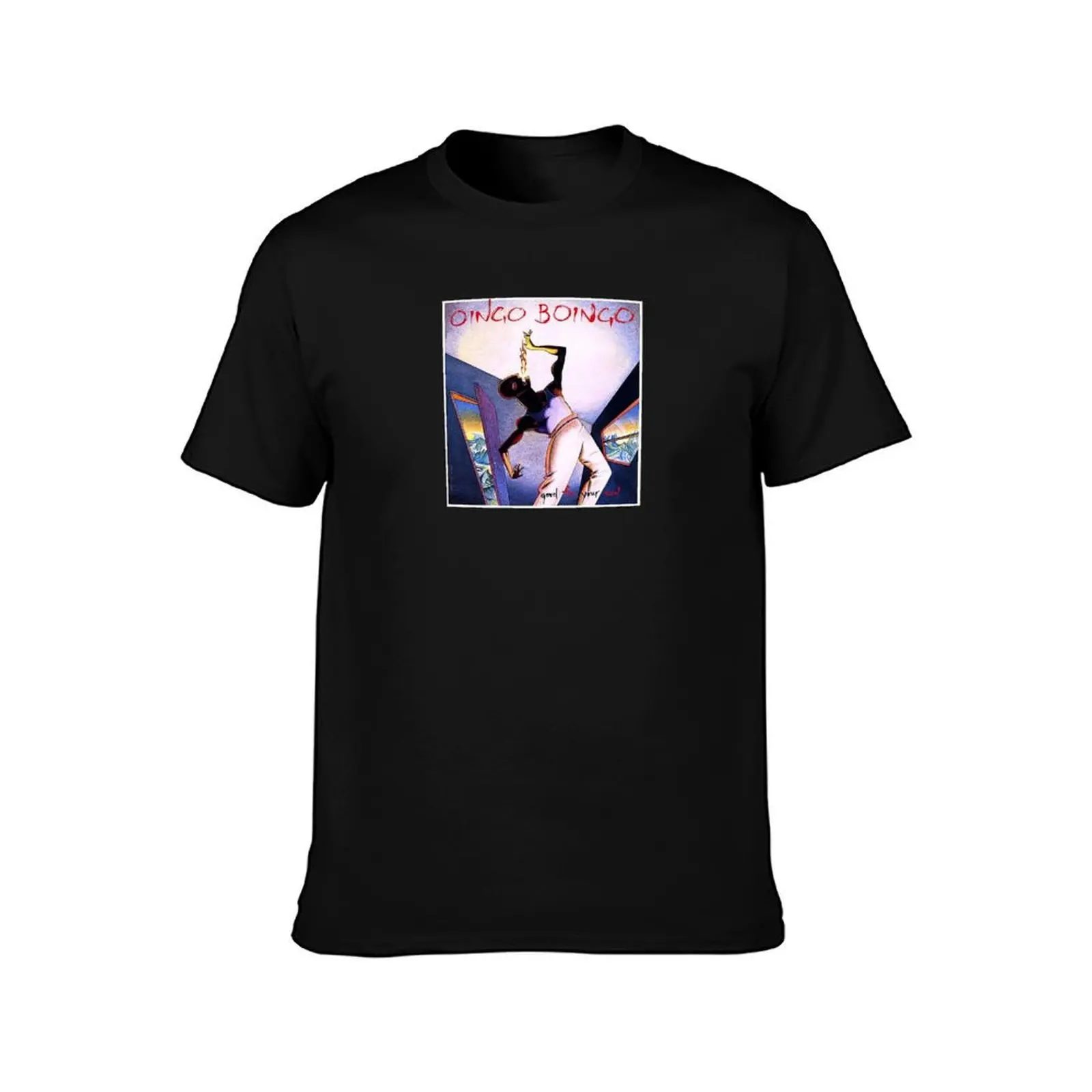 Oingo Boingo T-Shirt, Summer Casual Cotton Tee, Oversized Streetwear Tops, Vintage Graphic Print, Loose Fit Short Sleeve