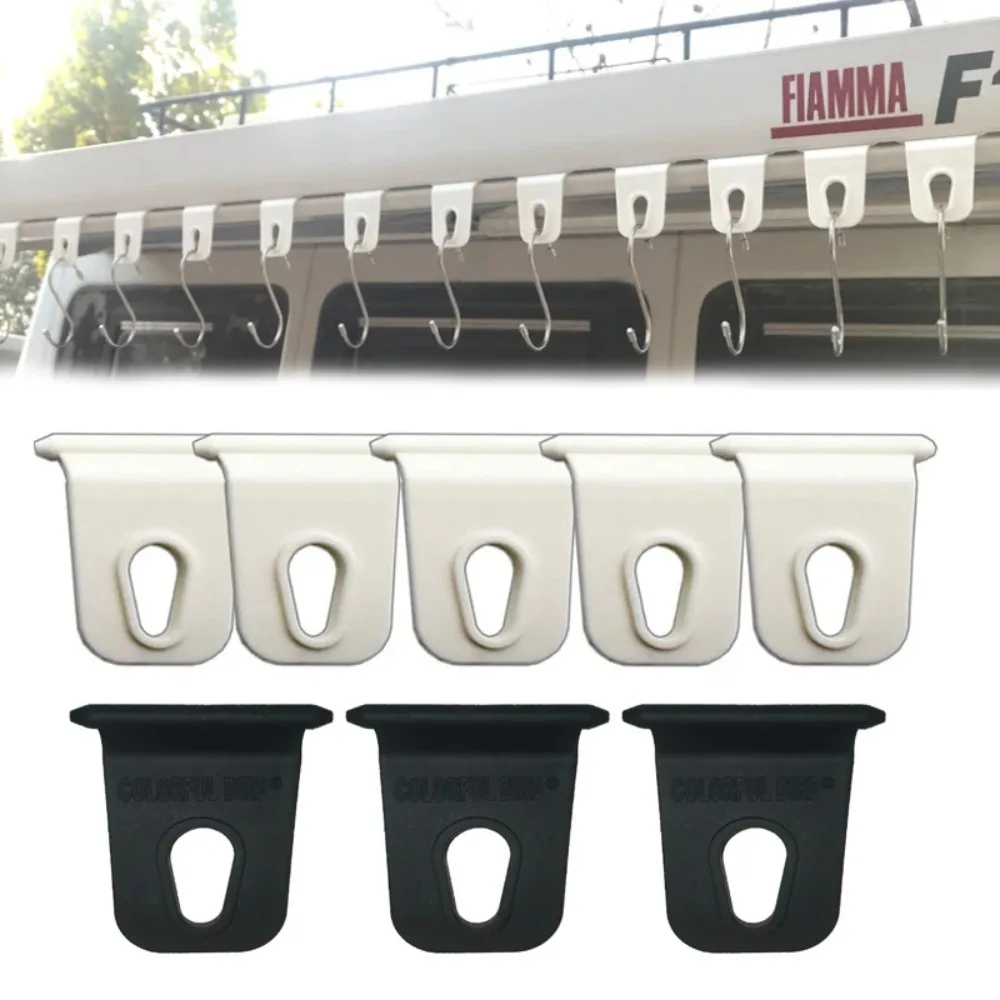 10Pcs Awning Clothes Hook Racks-Set For RV Camper Caravan Party Light Holder RV Awnning Hook Tool Accessories