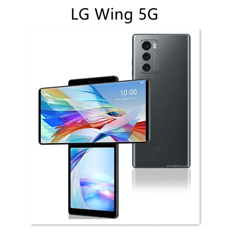 LG Wing 5G Wallet Case 6.8 Flip Leather Silicone Cover