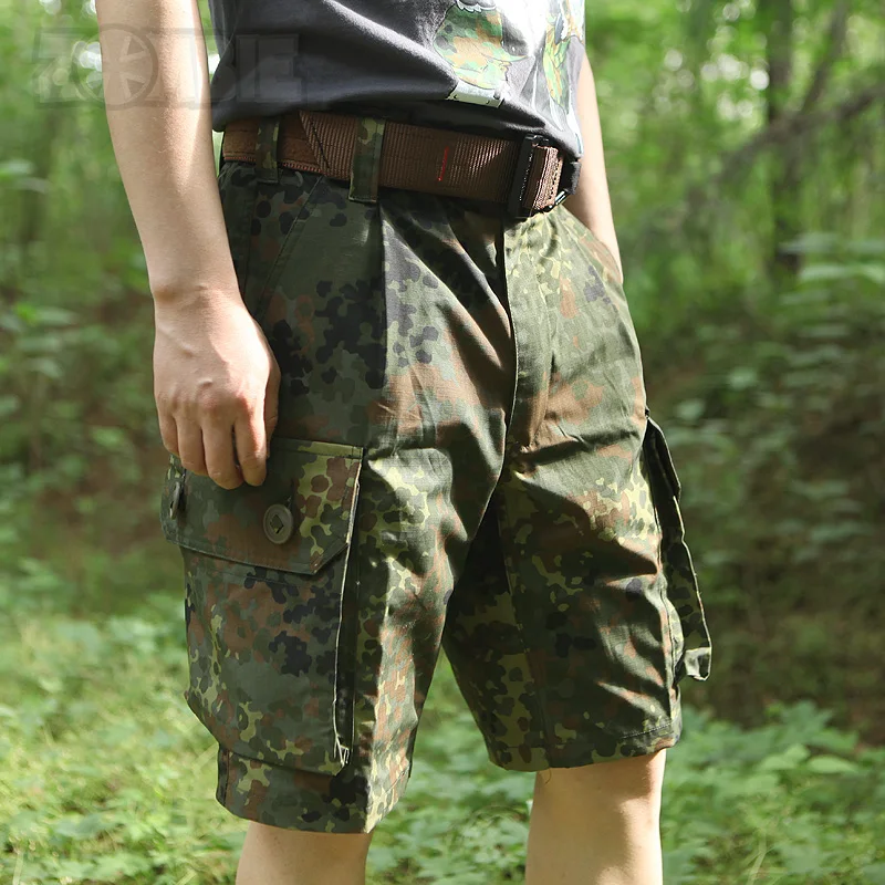 Outdoor German   Tactical Spots TC65/35 Camo Beach Multi Pocket Sportswear Shorts Casual Fashion Brand Pants