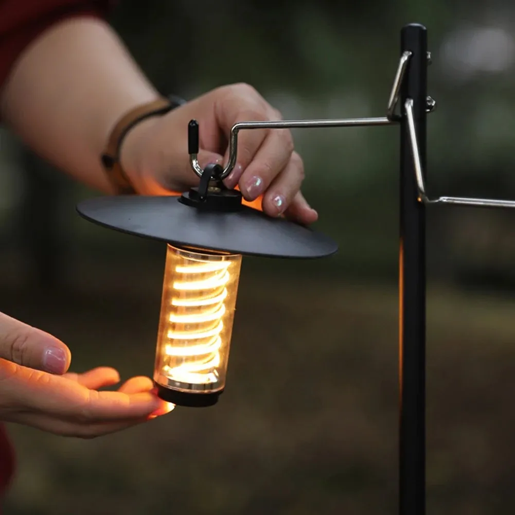 light stand collapasible camping folding lamp pole portable hanging light holder stick for picnic hiking fishing backpacking