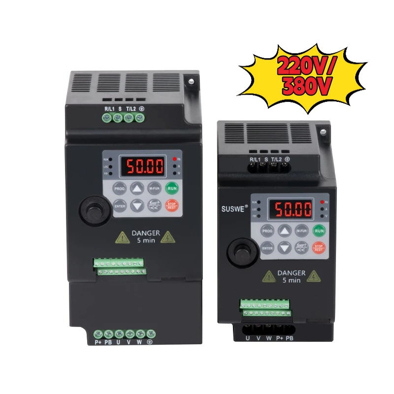 

Wolfpower Heavy Duty Variable Frequency Drive 0.75KW 1.5KW 2.2KW 4KW 5.5KW, Vector Control VFD Inverter for Motor