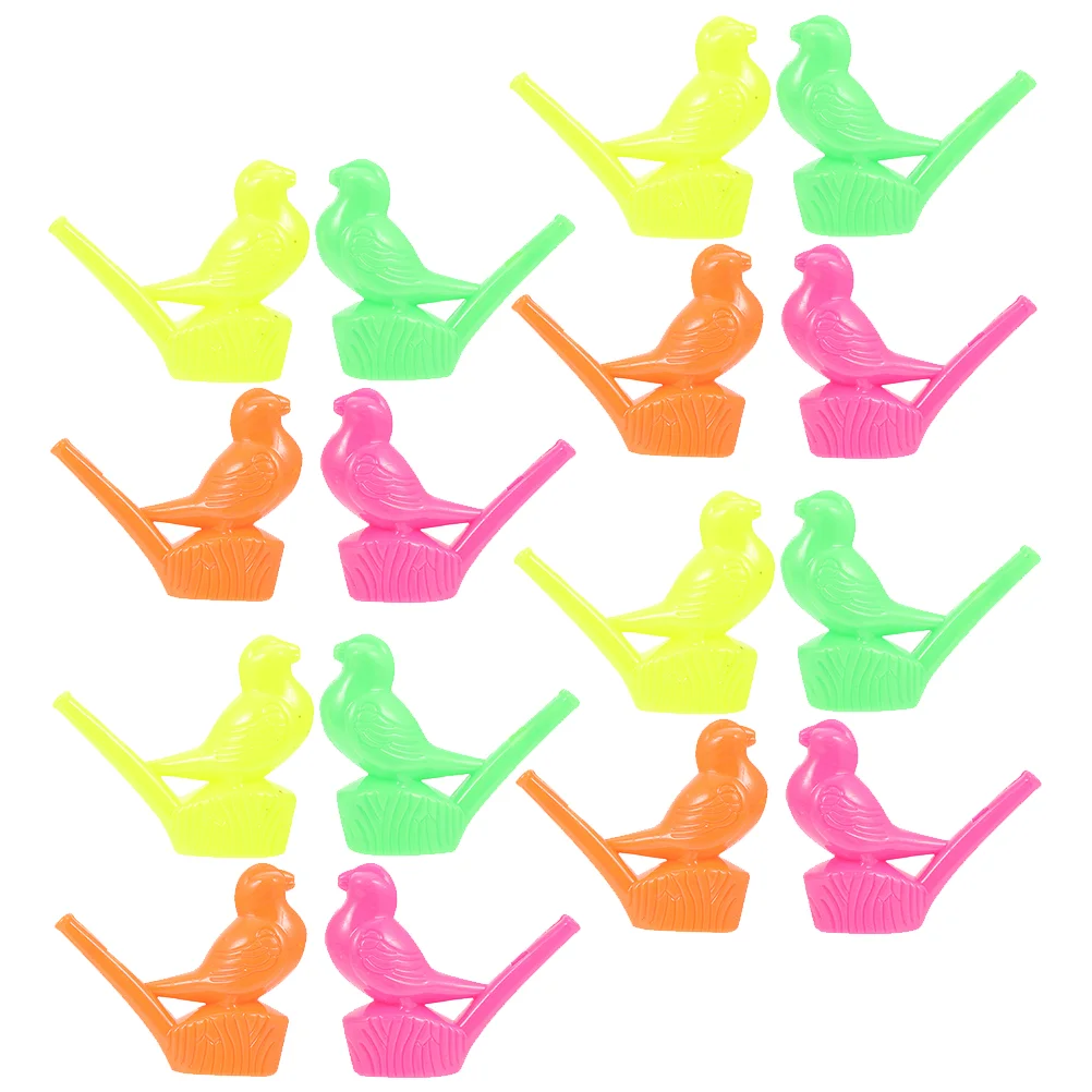 16 Pcs Waterfowl Whistle Party Props Lovely Bird Plastic Whistles for Adults Small Musical Instrument Feeder