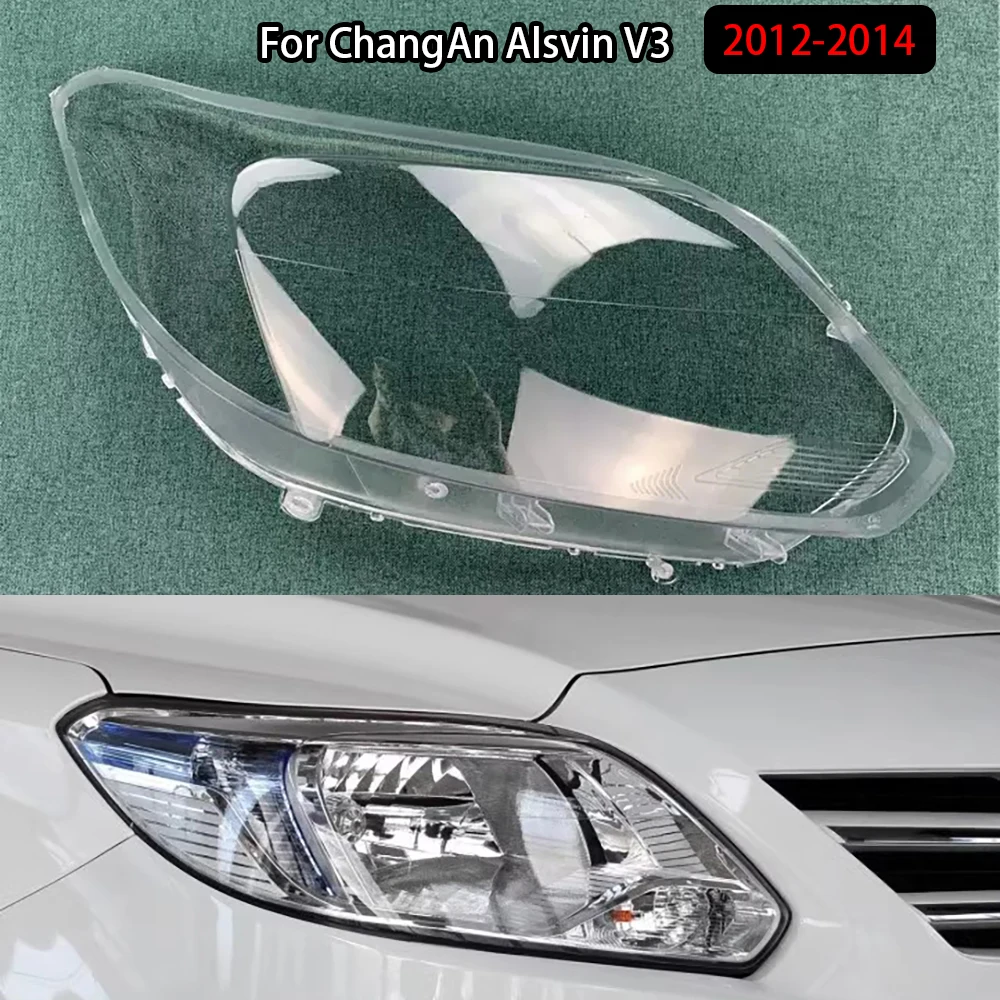 

For ChangAn Alsvin V3 2012-2014 Headlamp Cover Transparent Headlight Shell Lens Plexiglass Replace Original Lampshade