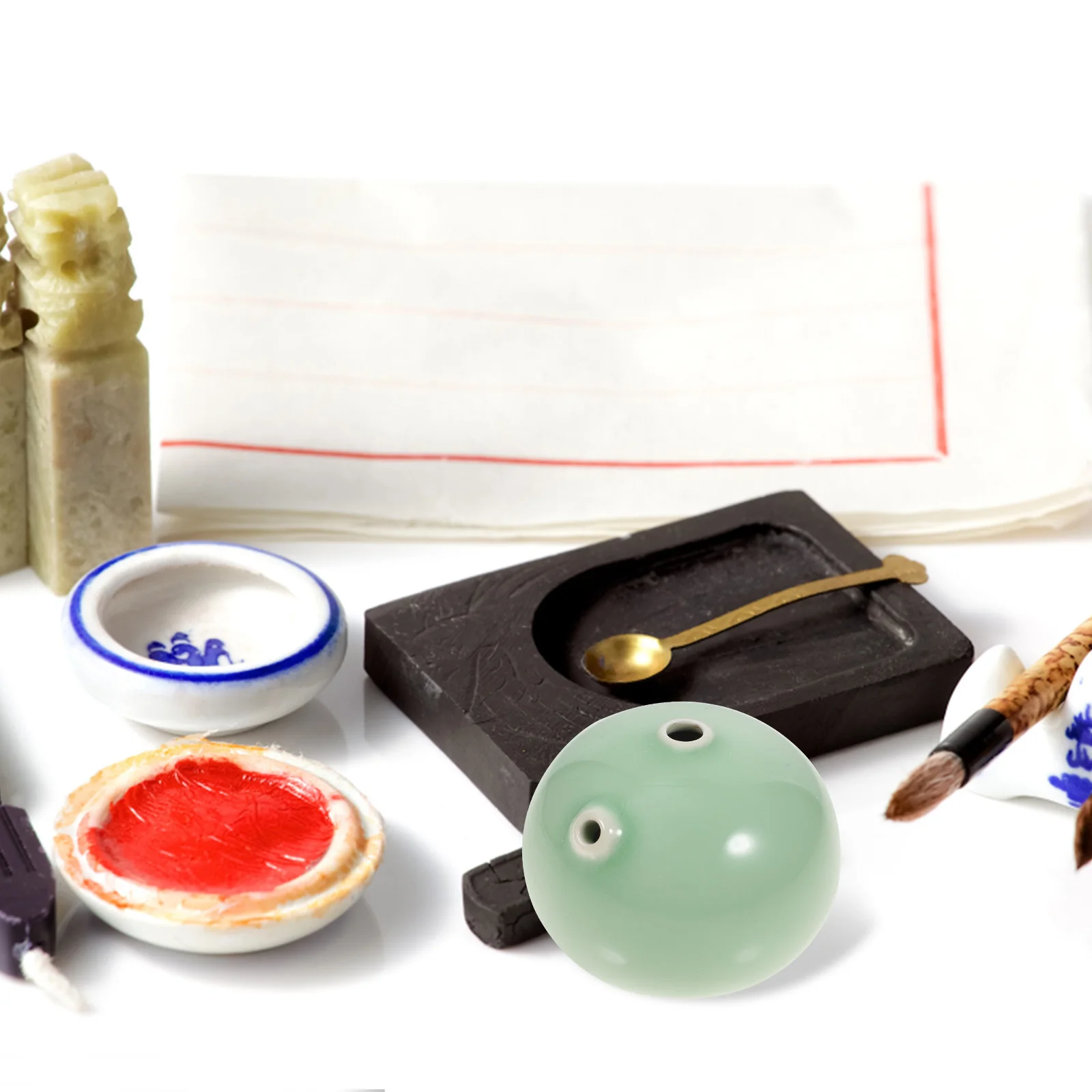 

Ceramic Water Dropper Chinese Calligraphy Accessory Easy to Clean Lightweight for Office Supplies and Desktop Adornment