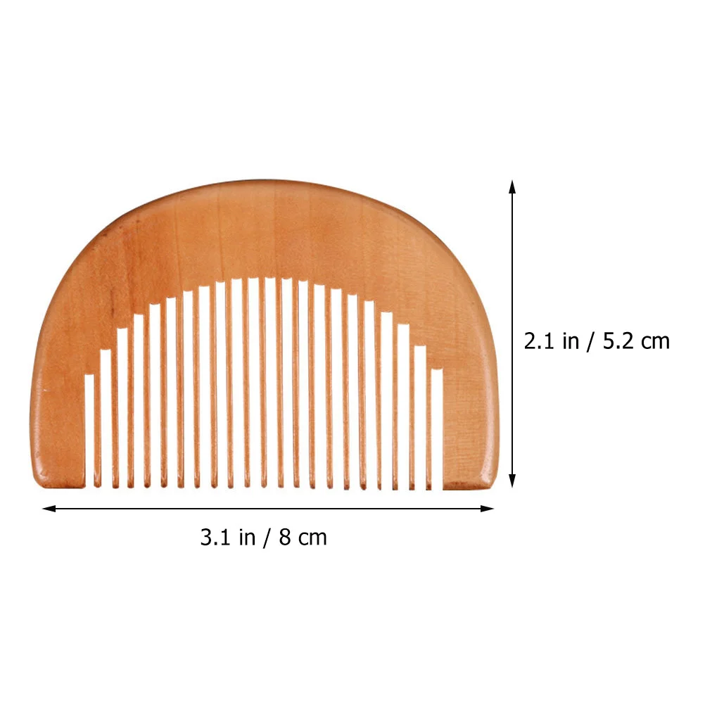 8 قطعة أمشاط خشبية مضادة للكهرباء الساكنة المحمولة تصفيف الشعر مدلك فروة الرأس دائم المنزل السفر استخدام مشط فروة الرأس ، أمشاط تدليك #6