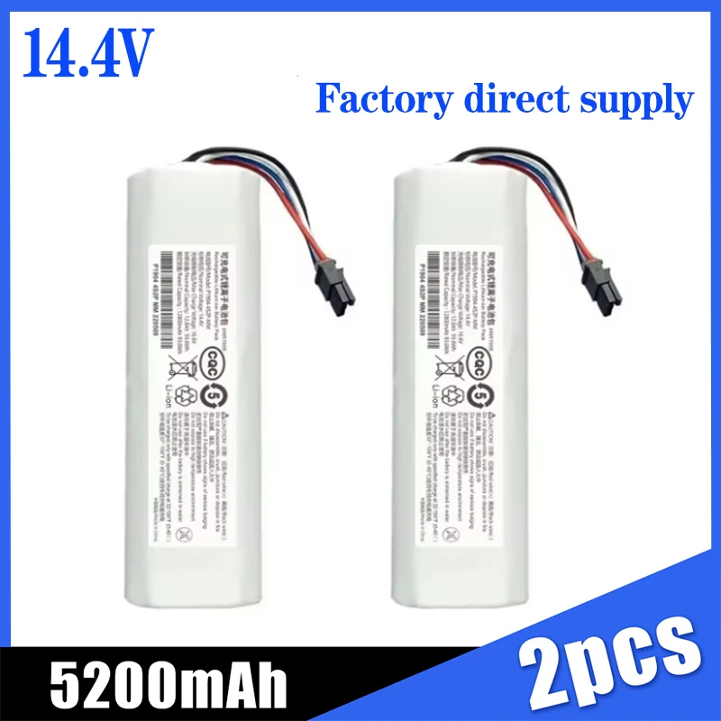 

14.4V 5200mAh 6500mAh Replacement Battery STYTJ02ZHM For Xiaomi Mijia Mi Sweeping Mopping Robot Vacuum Cleaner 1T