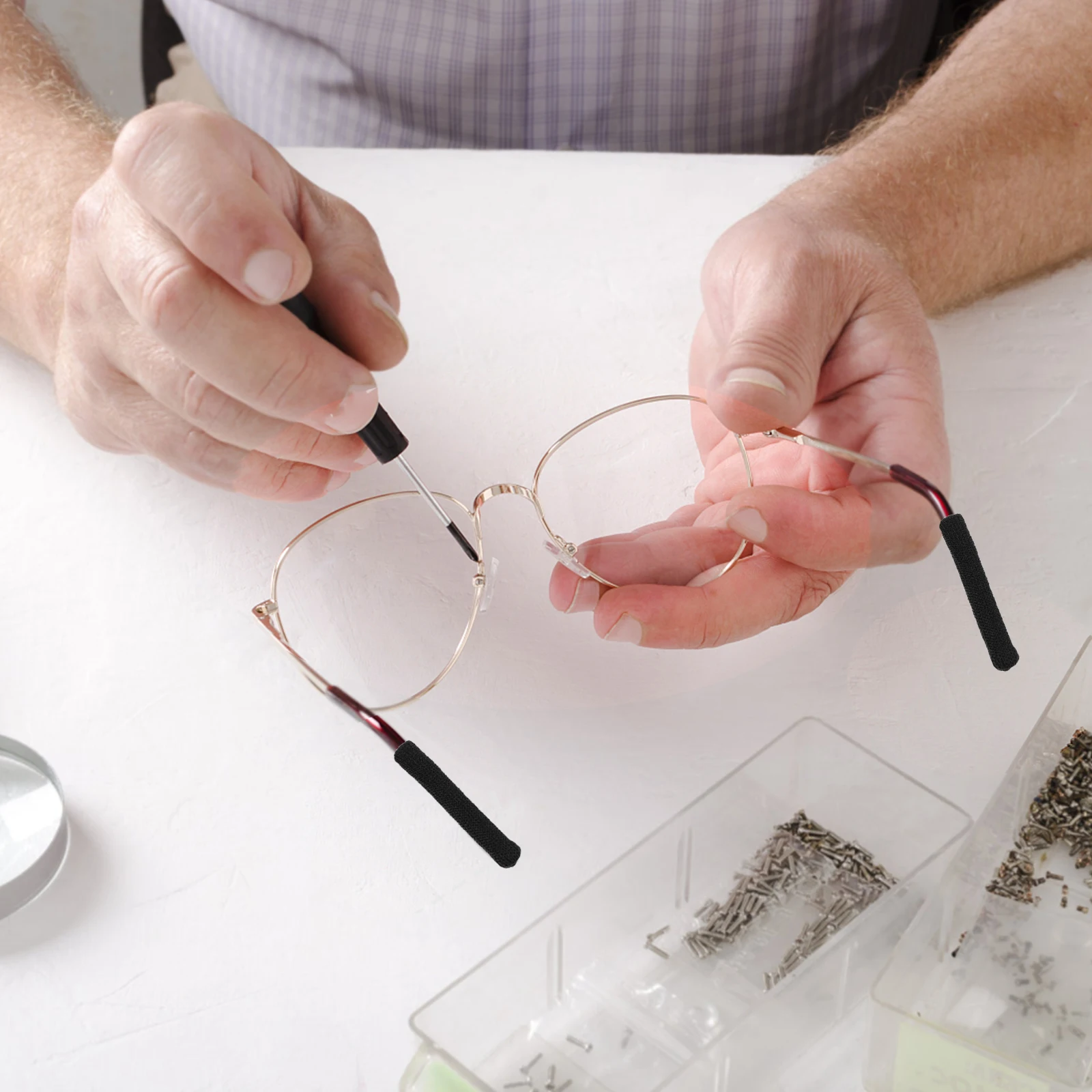 

Knitted Eyeglasses Temple Tips Sleeve Anti-Slip Glasses For Daily Wear Outdoor Sports Running Yoga Labor