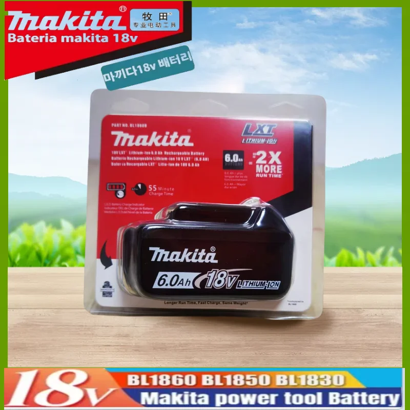 

100%6Ah/100% Original Makita 18V Battery BL1830B BL1850B BL1850 BL1840 BL1860 BL1815 Replacement Lithium Battery