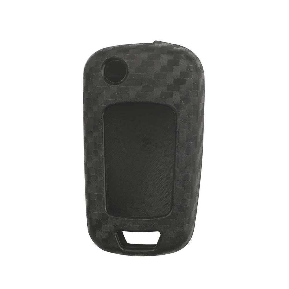 Carbon Silicone Key Case Cover for Chevrolet Cruze Aveo Trax Opel Astra Corsa Meriva Zafira Antara J Camaro Equinox Malibu Spark