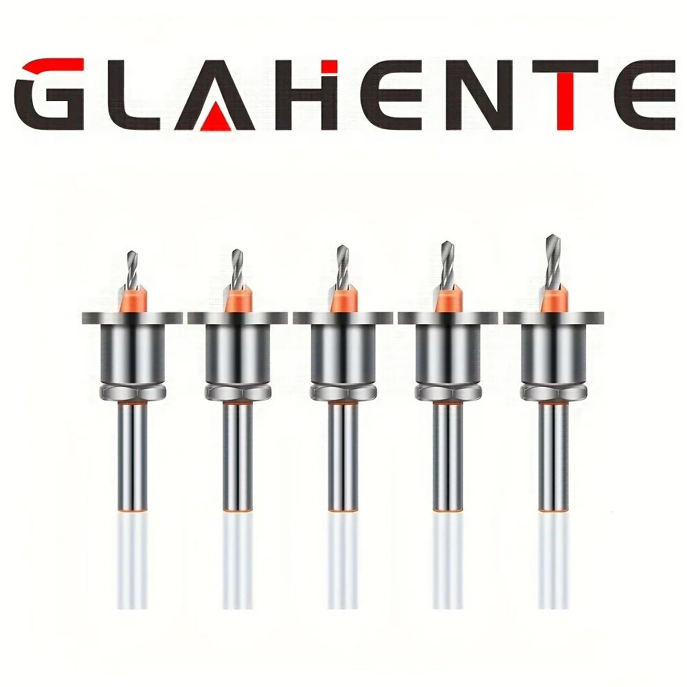 

5PCS 10mm Countersink Drill Bit Set - Alloy Step Drill with Depth Stop Collar for Wood Screws & Cone Hole Drilling