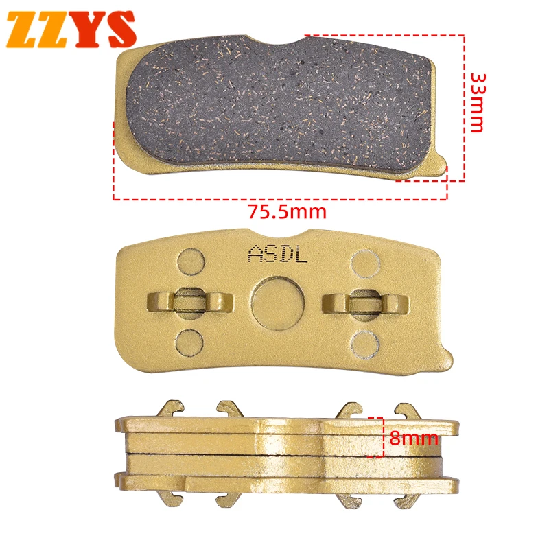 Front Brake Pads Disc For CAN AM Spyder RS SE5 SM5 08-09 Spyder RS Phantom Black 09 Spyder RT-S RT RS RS-S 10-12 Spy/der RT LTD - view 2