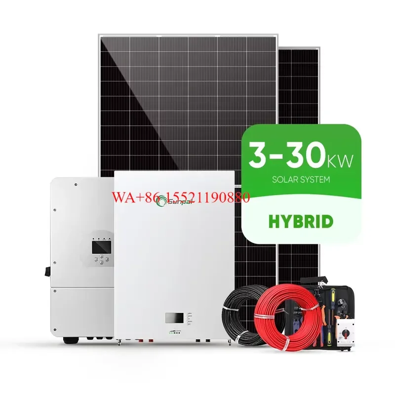 WMWMNU Complete Kit Photovoltaic Shed Off Grid Power Supply 5000W 8000W on Grid Hybrid Solar System for Home