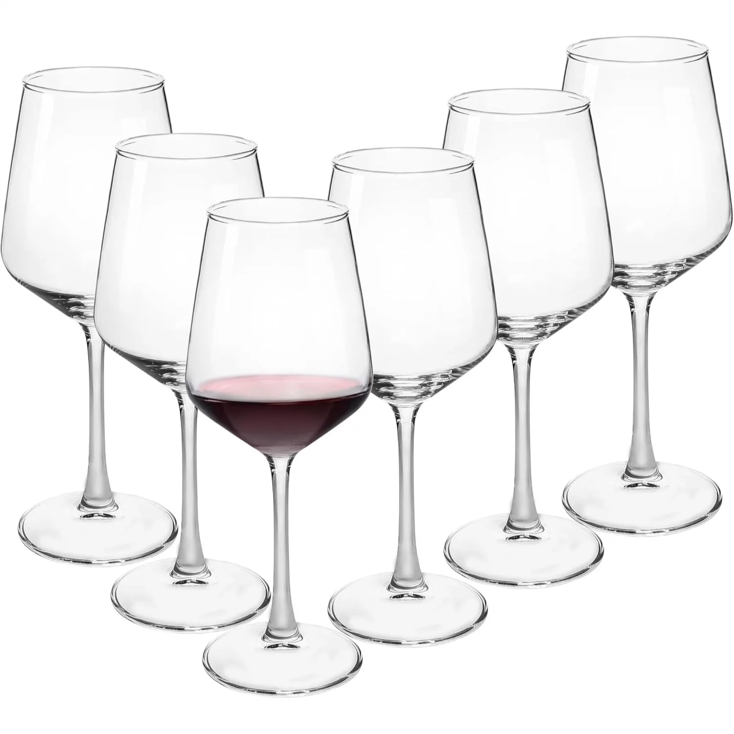 

6-Piece Wine Glasses Set 12 oz Durable Red White Wine Glasses for Wedding Party Dishwasher Safe