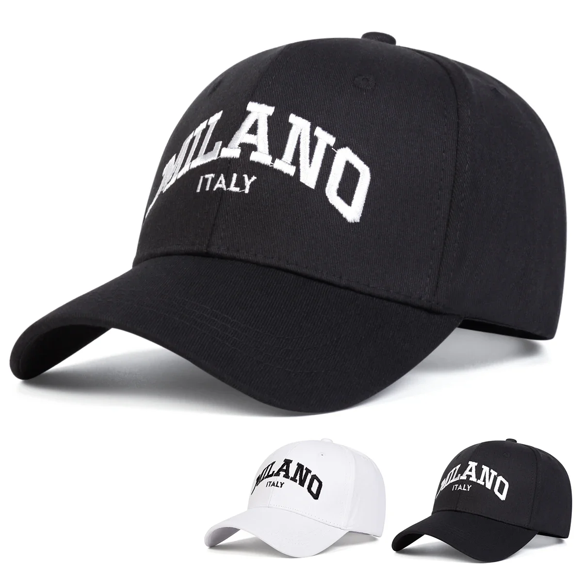 للجنسين ميلانو إلكتروني التطريز قبعات البيسبول ربيع الخريف في الهواء الطلق قابل للتعديل قبعات عادية واقية من الشمس قبعة قبعة رياضية