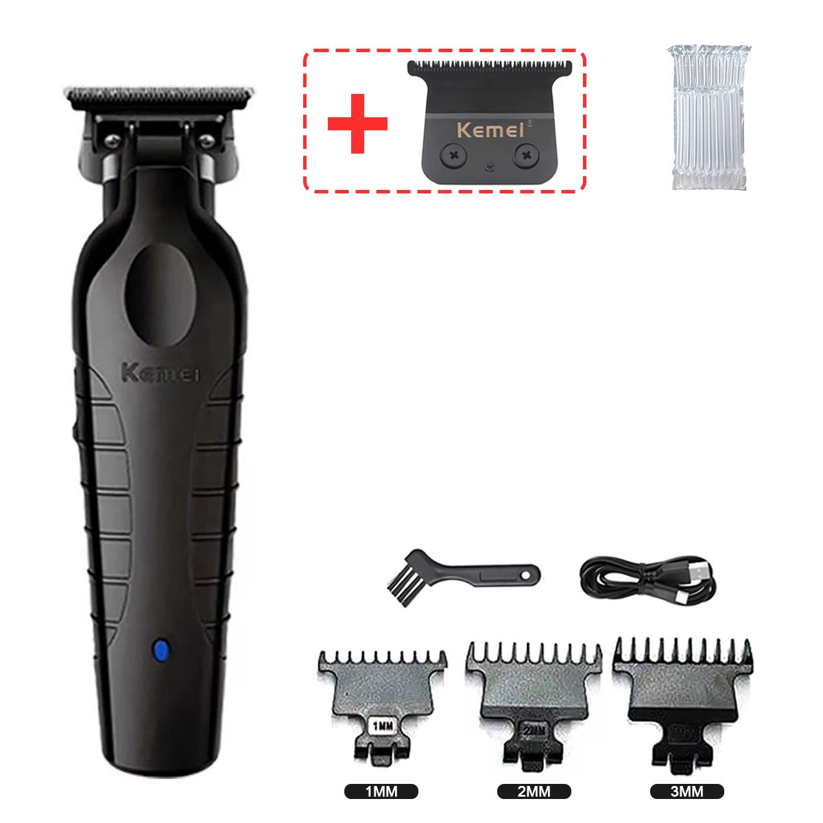 Kemei 2299 Barber Kabelloser Haarschneider 0mm Zero-Gap Konturenschneider Professionelle Elektrische Finish-Schneidemaschine