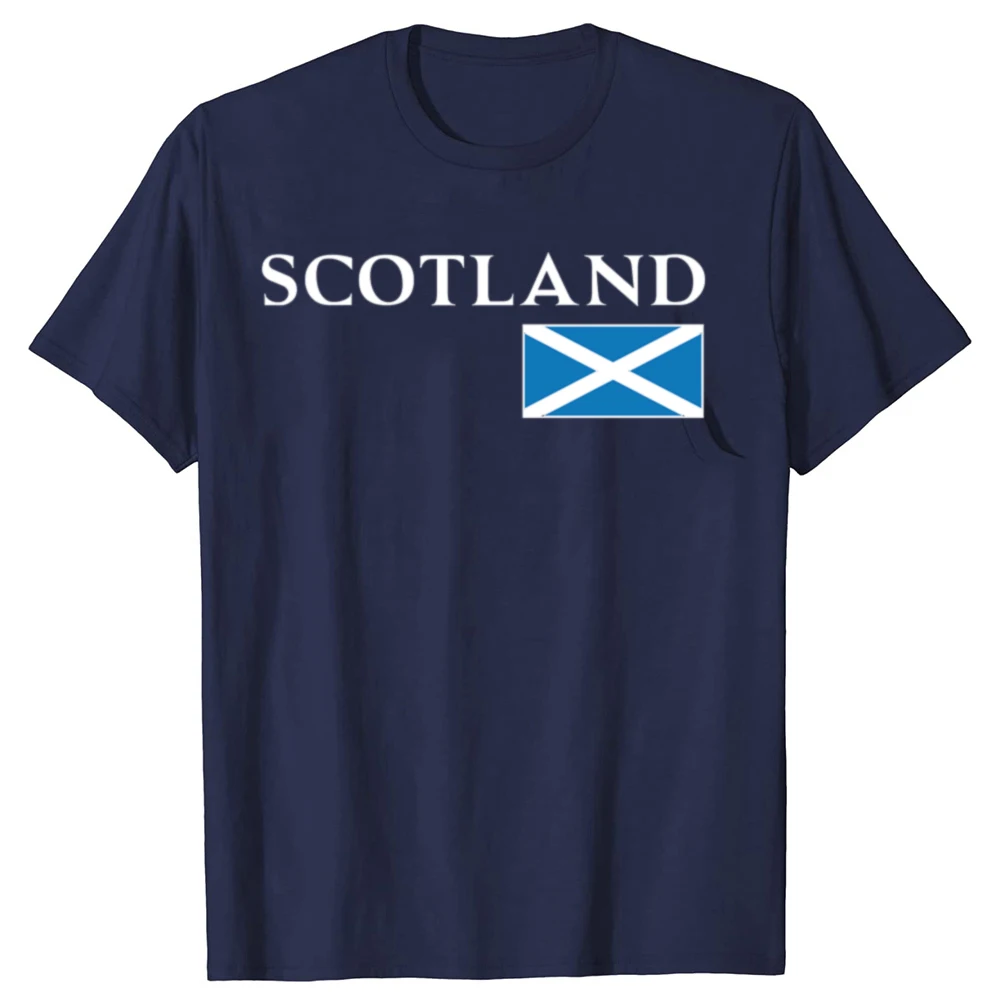 Lustiges T-Shirt mit schottischer Flagge, schottische Grafik, 100 % Baumwolle, für Herren und Damen, modisches, lässiges T-Shirt, lockeres, übergroßes Streetwear-T-Shirt – Detail 2