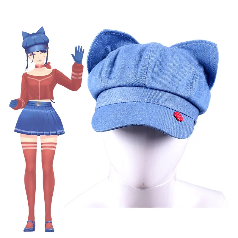 

Miside Cosplay Hat Ainme Role Play Blue Denim Hat For Men And Women