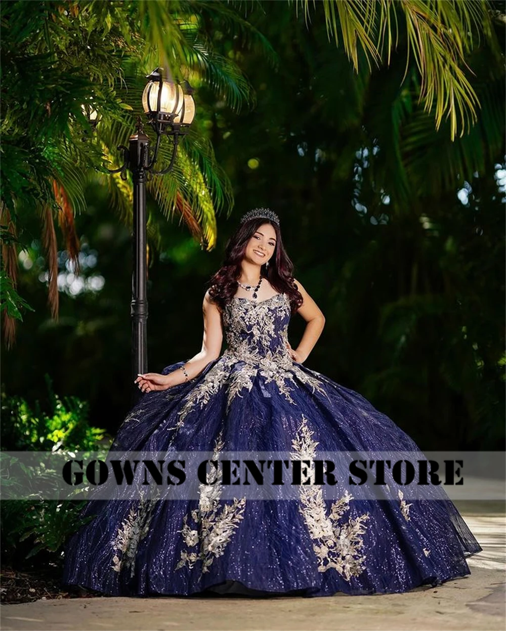 Royal Blue Beaded Lace Applque Sweetheart Quinceanera Dress 2024 Tulle Party Dresses Birthday Sweet 16 Dress pornos de 15