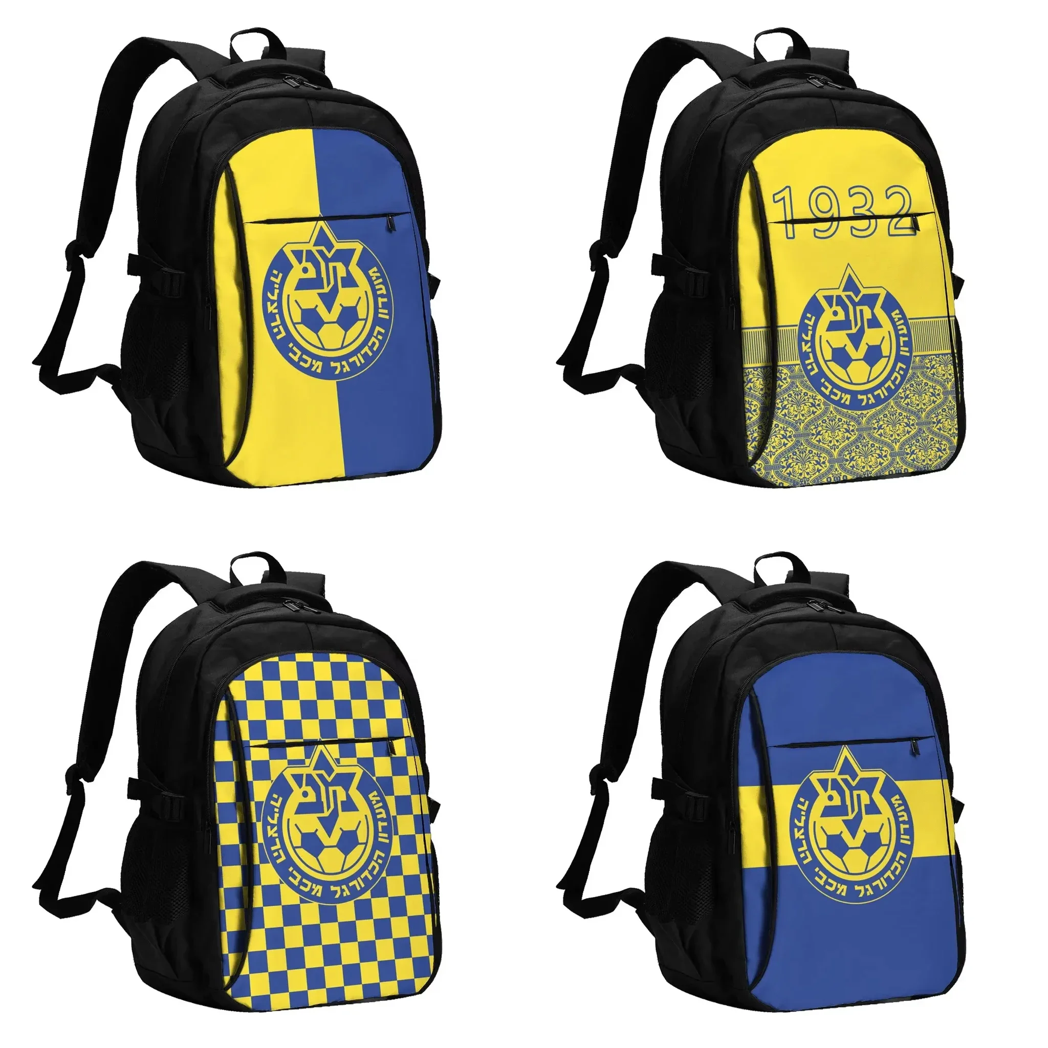 

Maccabi Herzeliya Travel Laptop Backpack, Business Water Resistant Backpack with USB Charging Port, College Bag for Men & Women