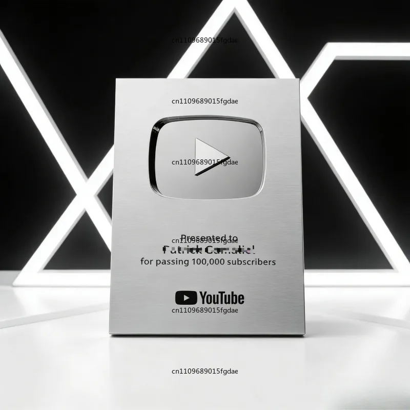 Customized medal, Personalized Award for Online Video Content Creators YouTube play button trophies