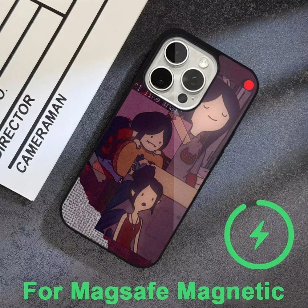 Чехол для телефона AdventureS Time M-Marceline для iPhone 16,15,14,13,12,11, Pro, Max, Plus, Mini, Magsafe, магнитный чехол для беспроводной зарядки