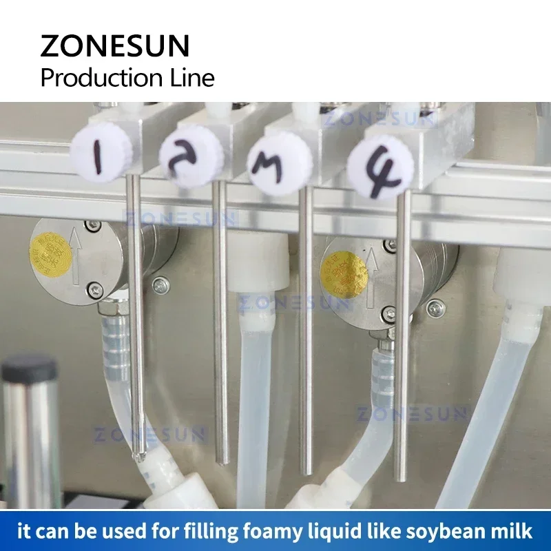 ZONESUN ZS-FAL180D3 Automatic Bottle Packaging Line for Essential Oil Spray Mist Filling Capping Labeling