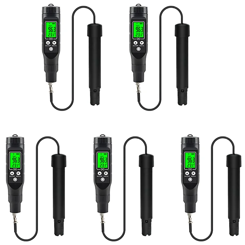 

CYCLI-5X Умный Bluetooth-измеритель растворенного кислорода, портативный диапазон измерителя растворенного кислорода 0,0-30 МГц/л, комплект для тестирования растворенного кислорода