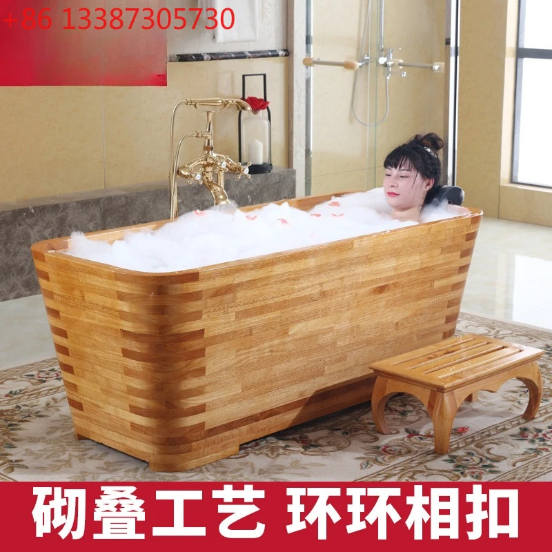 

Салон красоты дубовая бочка для ванны для взрослых бытовая ванна из цельного дерева деревянная