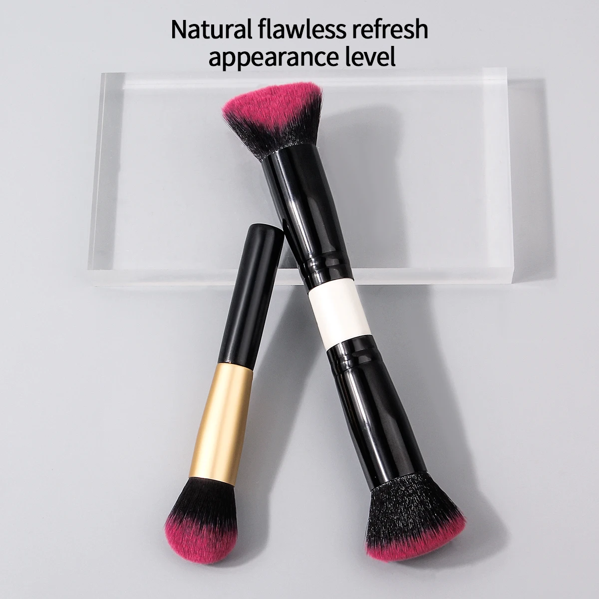 2PCS Dual-Head Makeup Brush, Soft Single-Head Blush Brush, Contouring Brush, Multi-Functional Professional Beauty Tools