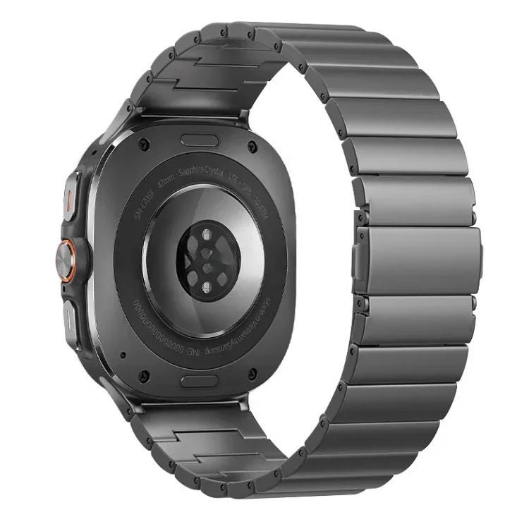 حزام معدني من التيتانيوم لساعة سامسونج جالاكسي ، سوار فاخر ، سوار كوريا ، الترا ، بدون ثغرات ، 47 *
