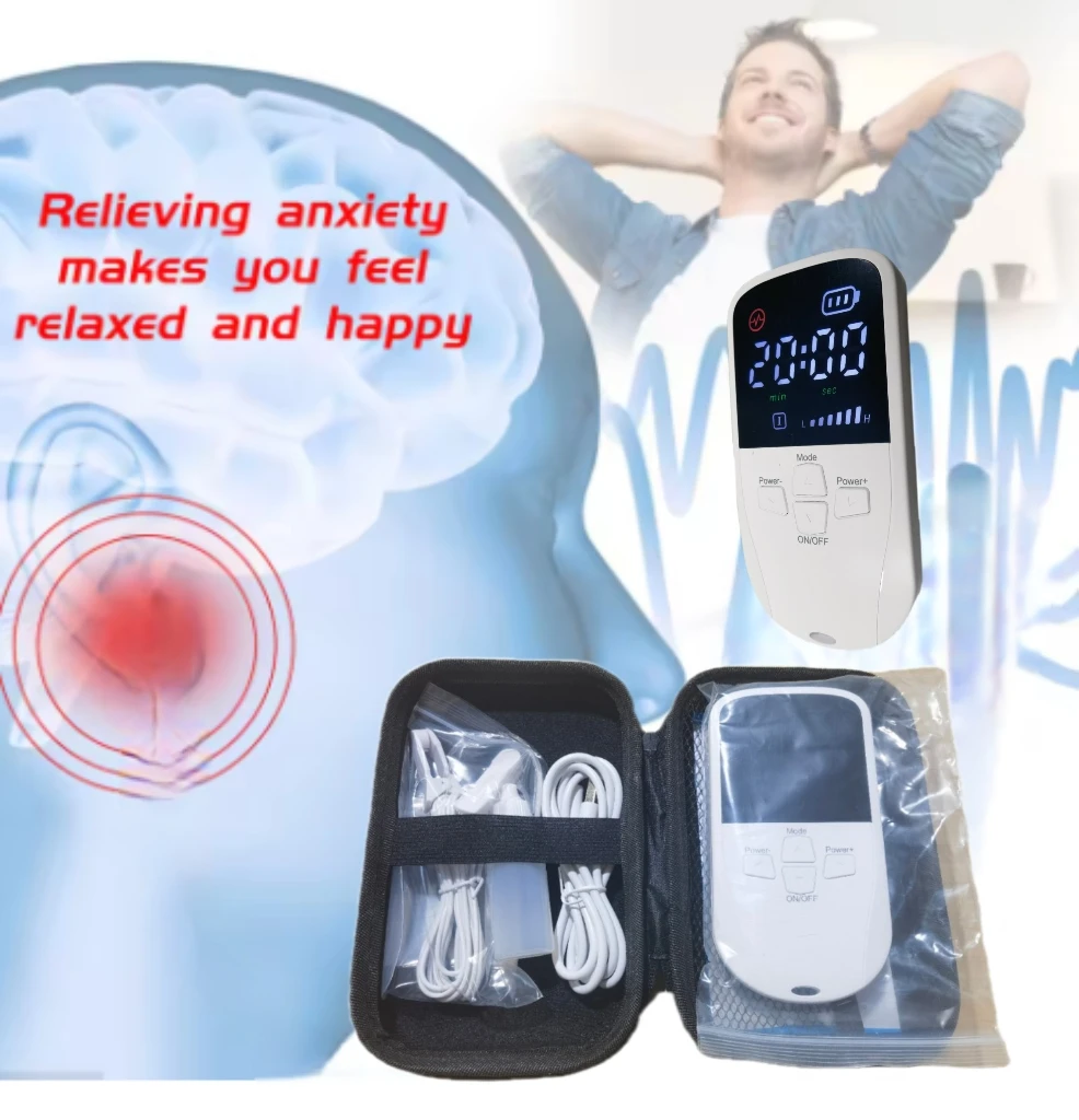 

CES Sleep Aid Portable Low-Frequency Microcurrent Stimulator for Insomnia, Stress Relief, 10-Hour Battery, Travel-Friendly